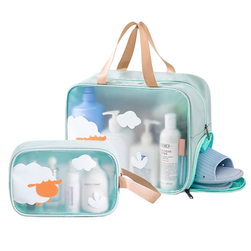 Waterproof Cosmetic Organizer Travel Bag with Wet-Dry Compartment — product view 7