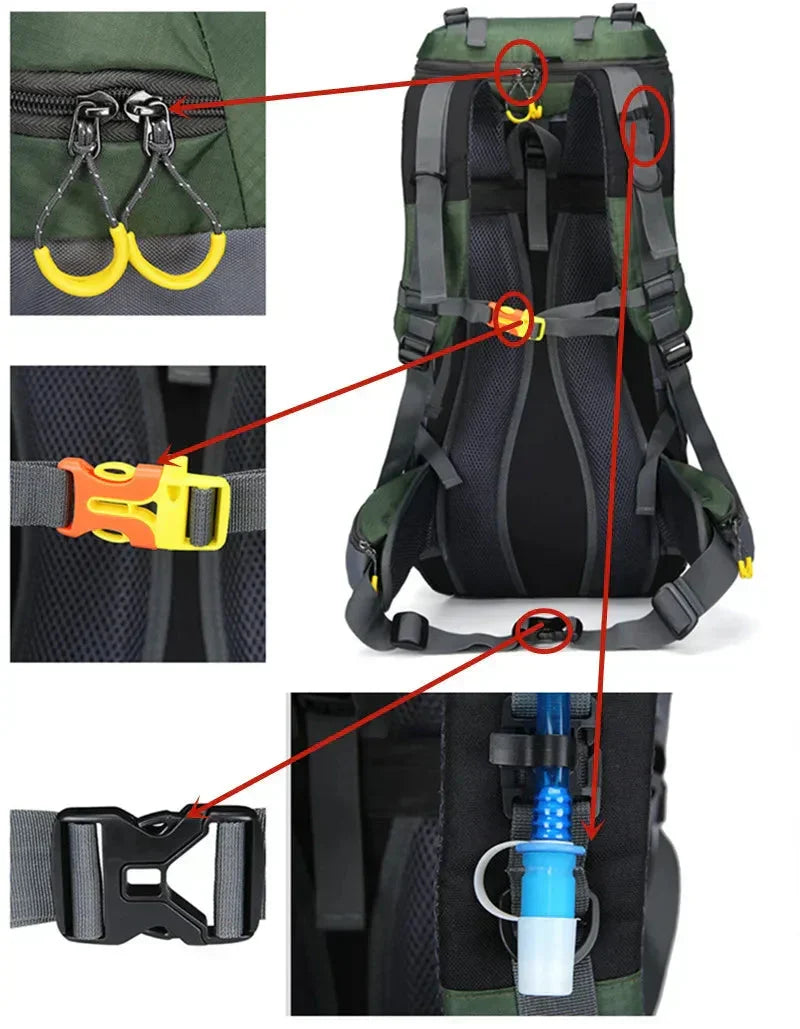 LoungeYard | 60L Backpack - Waterproof — product view 3