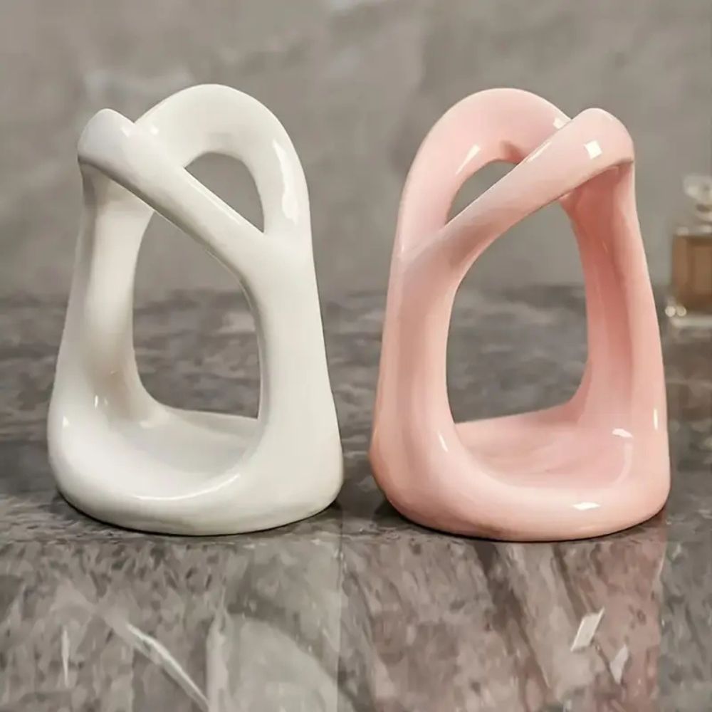 LoungeYard | Heart-Shaped Ceramic Toothbrush Holder — product view 5