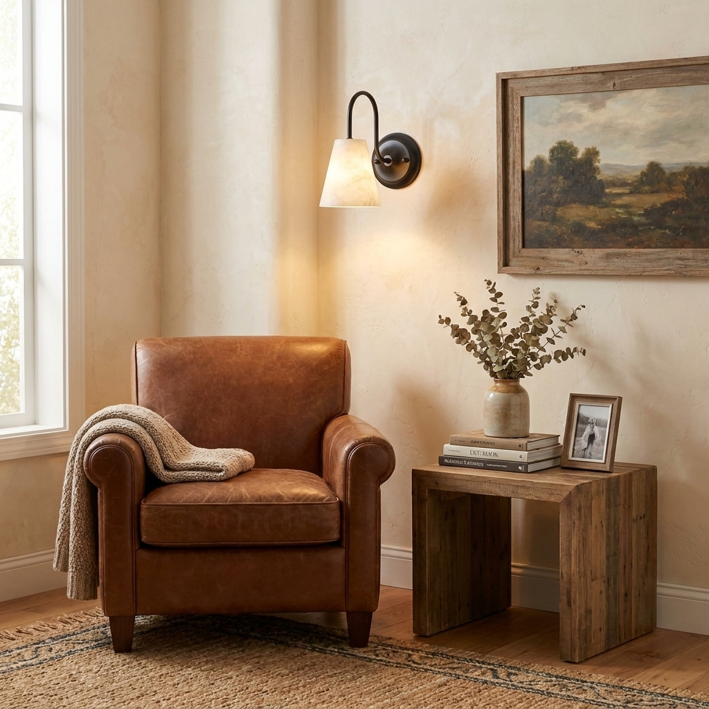 Heron Alabaster Wall Sconce — product view 2