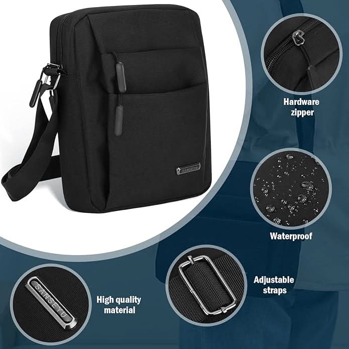 LoungeYard | Men's Shoulder Bag with Anti-Theft Design — product view 4