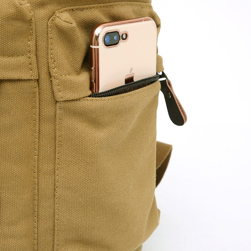 LoungeYard | Large Capacity Canvas Explorer Travel Backpack — product view 4