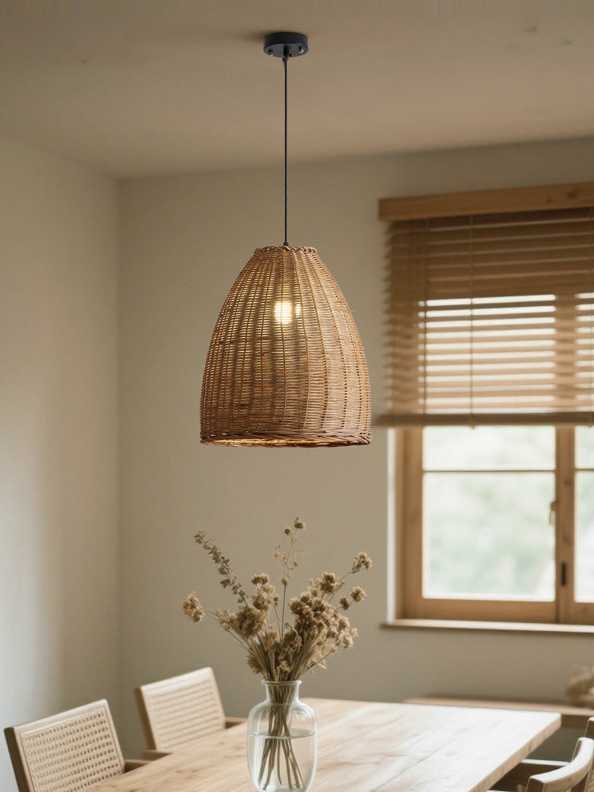 Thatch Woven Rattan Pendant Lamp — product view 5