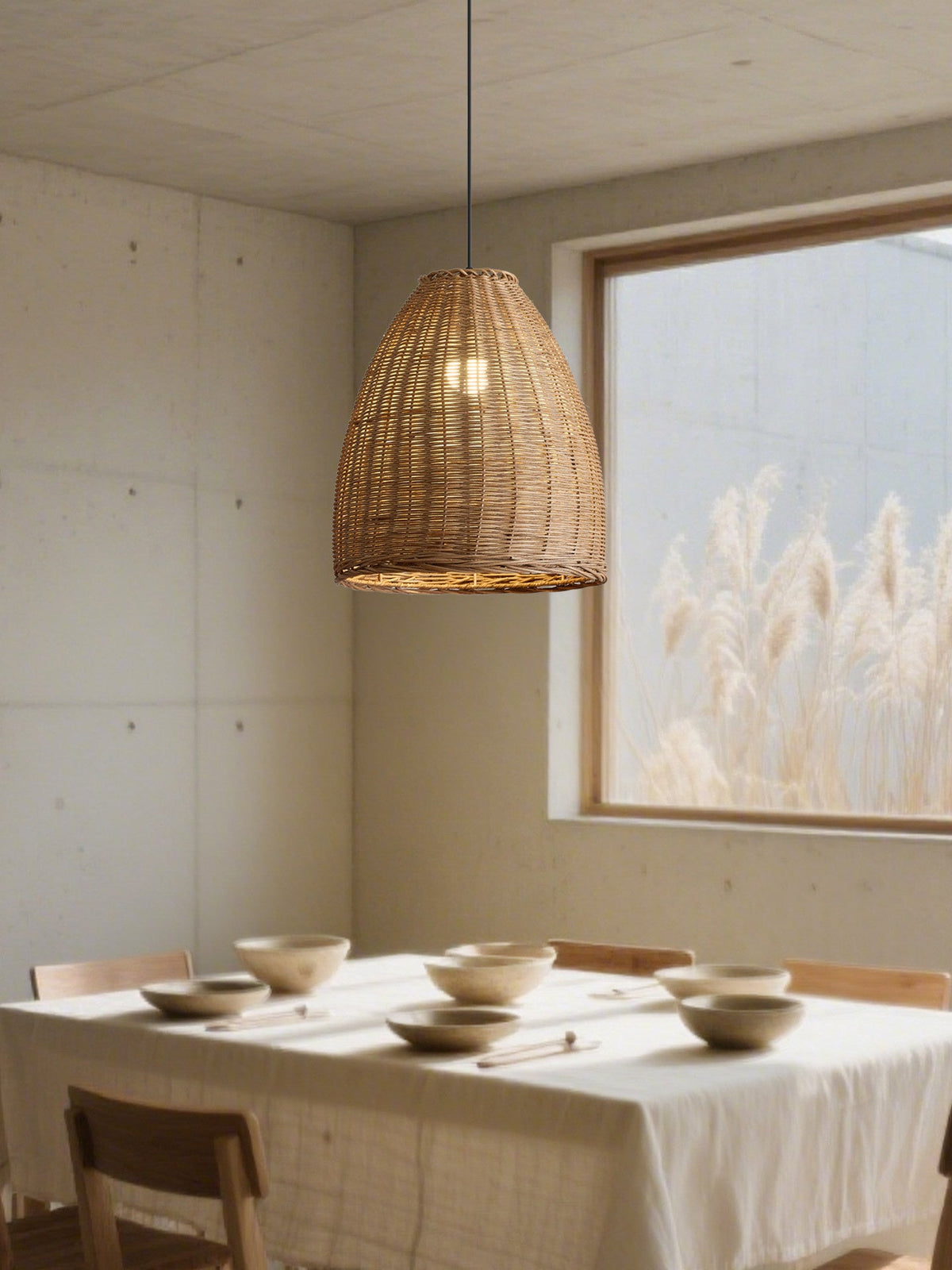 Thatch Woven Rattan Pendant Lamp — product view 6