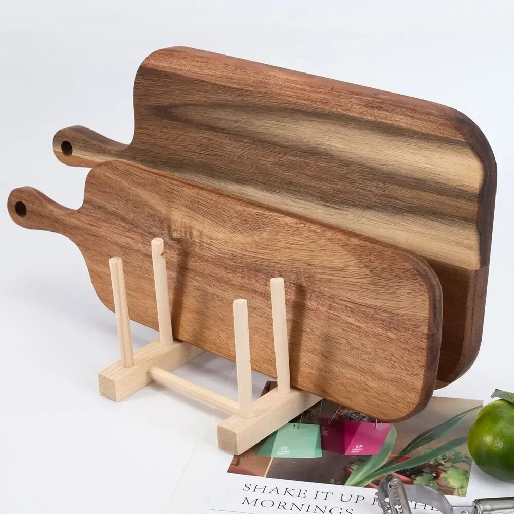 LoungeYard | Wooden cutting board with handle | Ergonomic kitchen board — product view 6