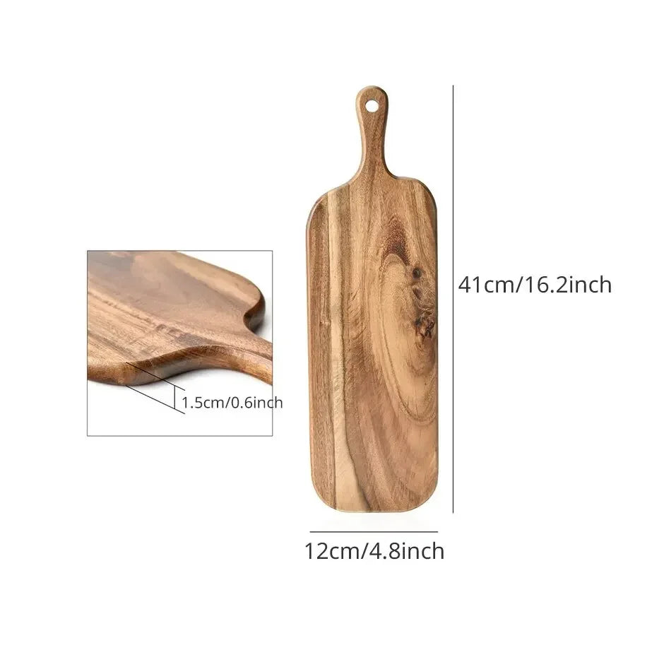 LoungeYard | Wooden cutting board with handle | Ergonomic kitchen board — product view 1