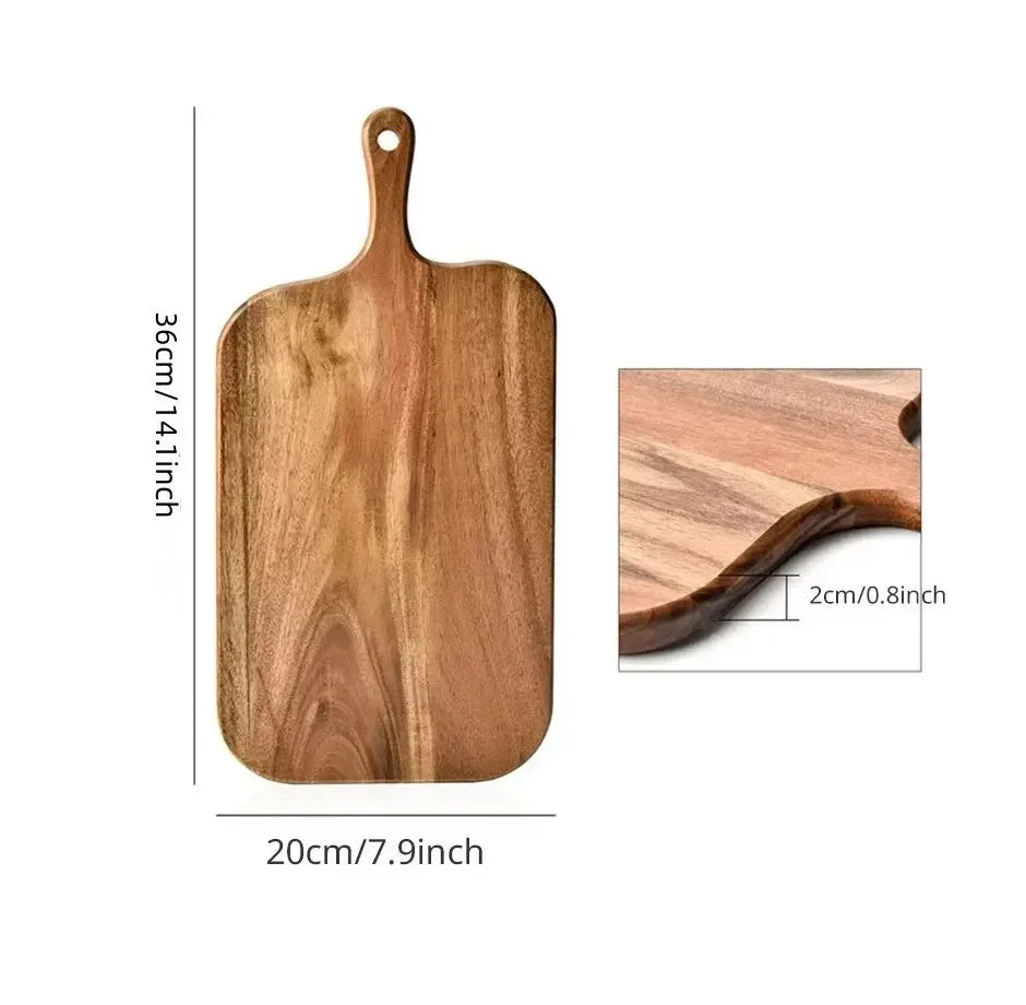 LoungeYard | Wooden cutting board with handle | Ergonomic kitchen board — product view 7
