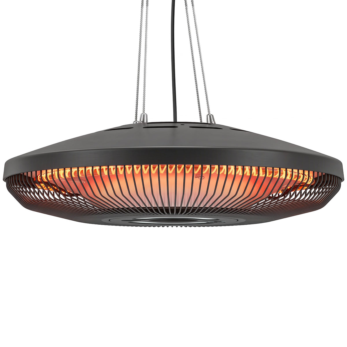 Electric Hanging Patio Heater with LED Light, 750/1500 W Infrared Heat & 24-Hour Timer — product view 2