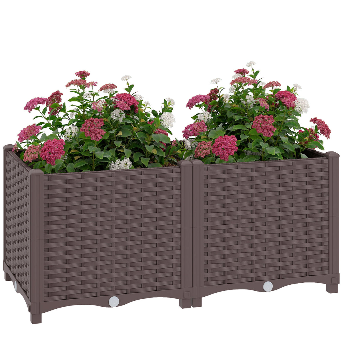 Self Watering Plastic Raised Garden Bed with Legs, 80 x 40 x 37 cm — product view 1