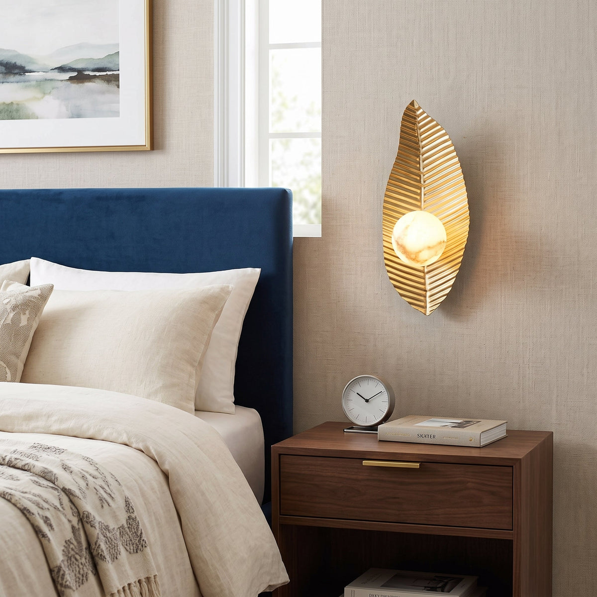 Isolina Leaf Alabaster Wall Sconce — product view 5