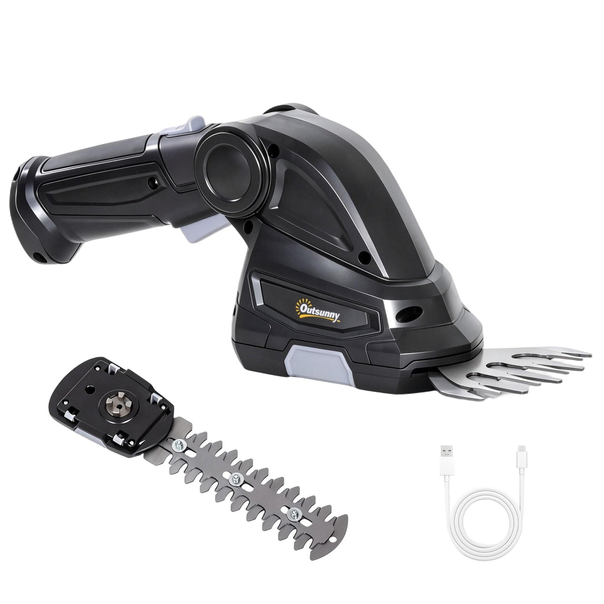 2-in-1 Cordless Hedge Trimmer & Grass Shear with 2 Batteries — product view 2
