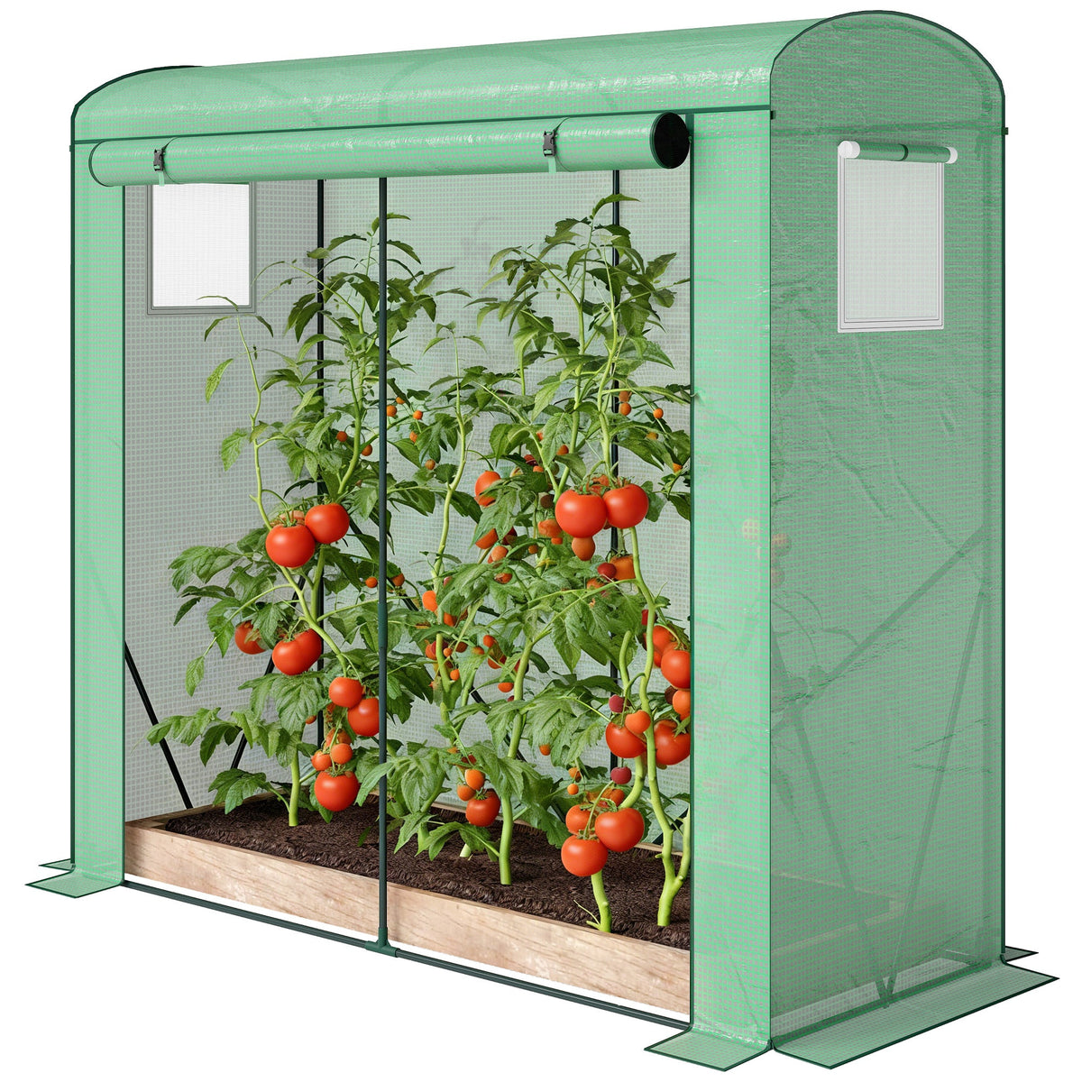 78.7" x 29.5" x 74" Mini Greenhouse, Green — product view 2