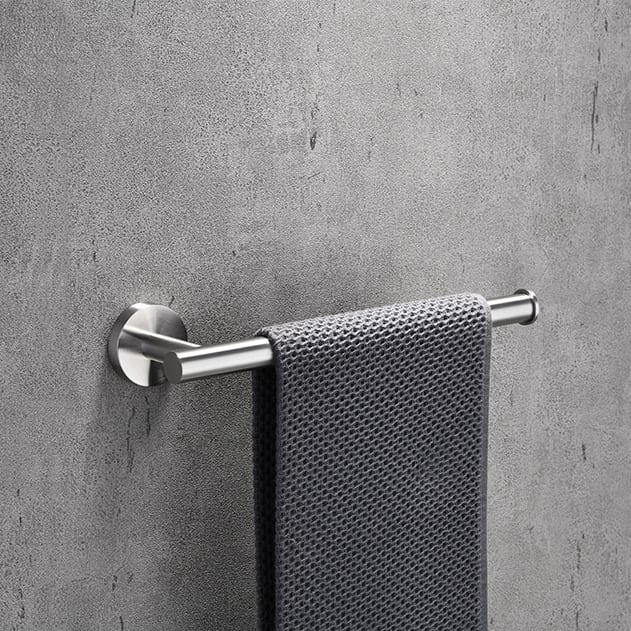 LoungeYard | KOL Towel Holder Black | Wall Towel Holder in Stainless Steel — product view 3
