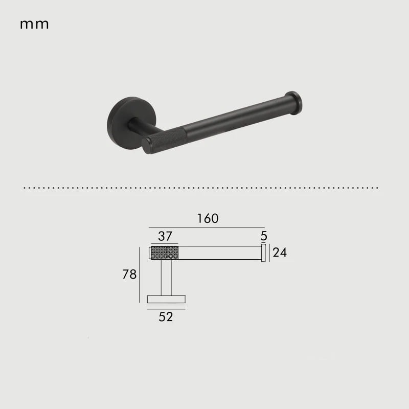 LoungeYard | KRAM | Solid Brass Toilet Paper Holder Modern Elegant — product view 3