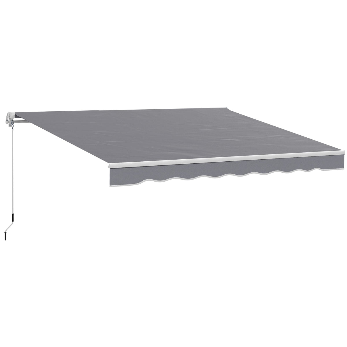 2.5 x 2m Retractable Awning with Aluminium Frame & Crank, Dark Grey — product view 1