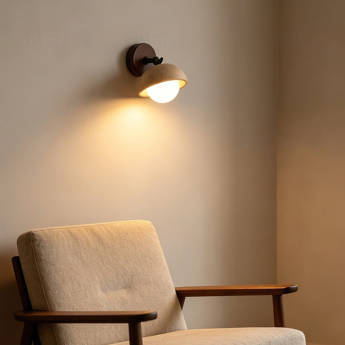 Kenton Articulated Travertine Wall Sconce — product view 3