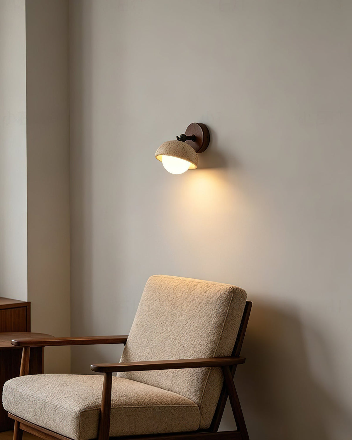 Kenton Articulated Travertine Wall Sconce — product view 5