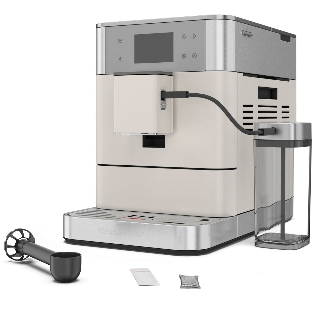 Fully Automatic Espresso Machine with Milk Attachment and Built-In Grinder — product view 2