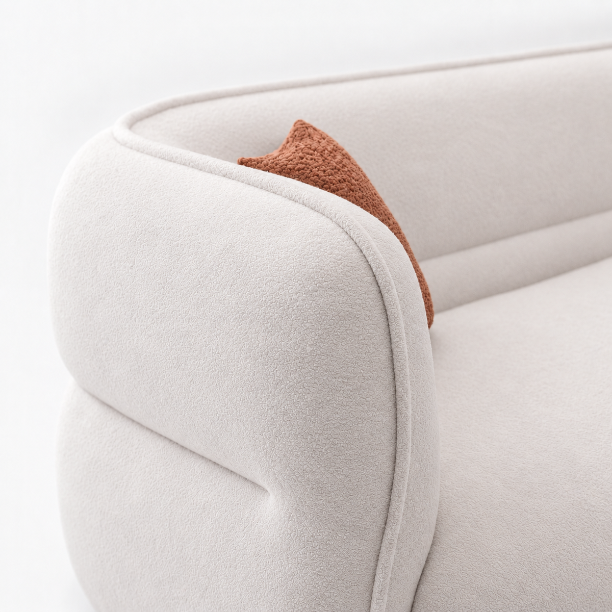 Lune Bouclé Modular Curved Sofa — product view 5
