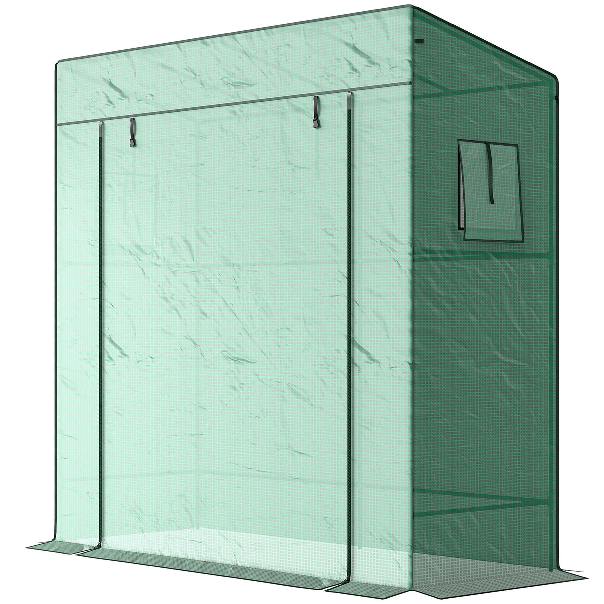 77.2" x 30.3" x 77.6" Lean-to Tomato Greenhouse, Green — product view 2