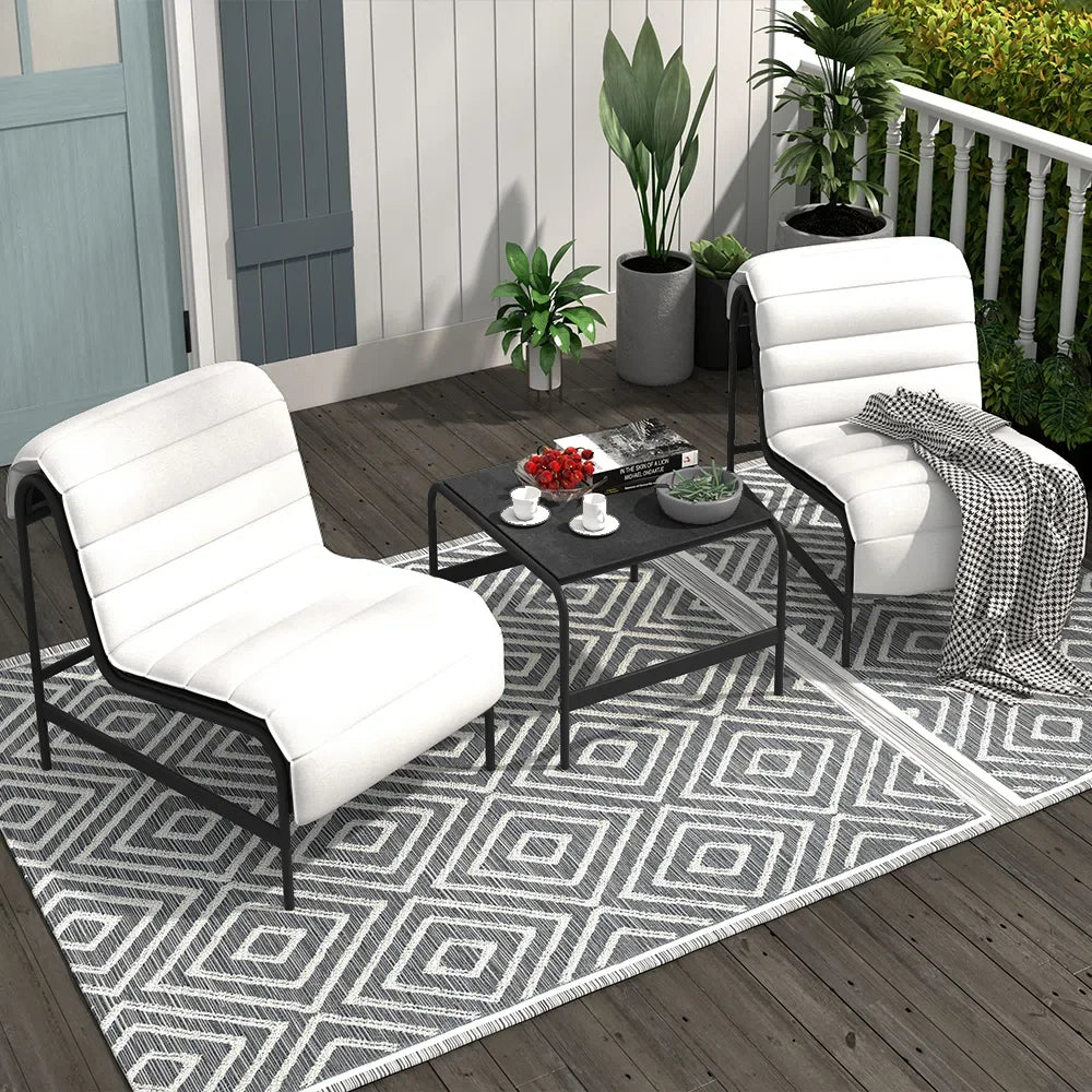 LOUNGE YARD 3-Piece Outdoor Lounge Chair Set with Side Table — product view 4