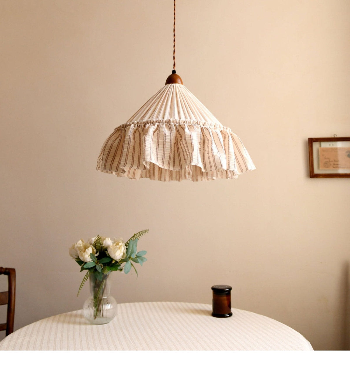 Linden Ruffled Stripe Pendant Light — product view 6
