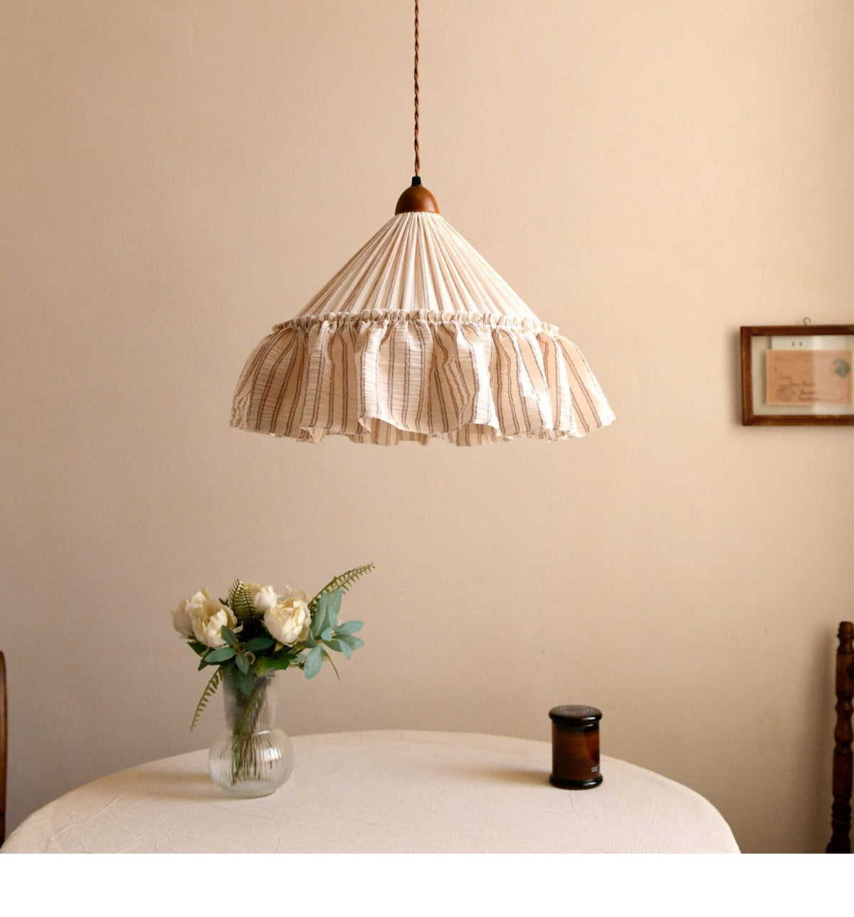 Linden Ruffled Stripe Pendant Light — product view 7