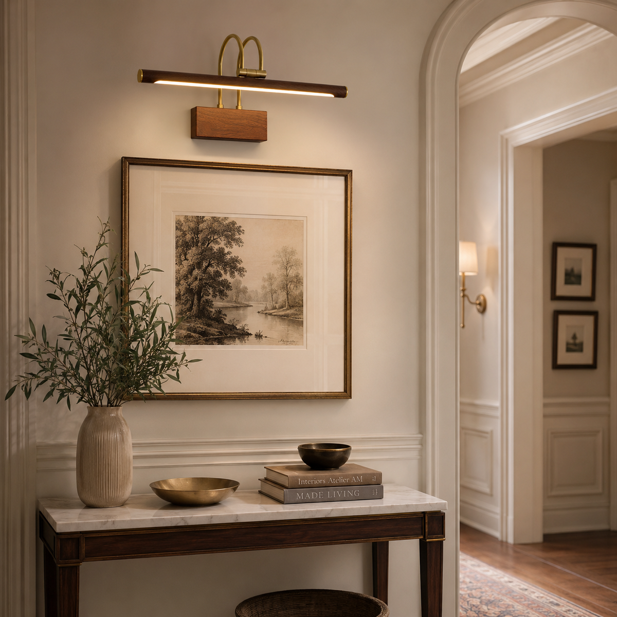 Lombard Walnut Wall Sconce — product view 4