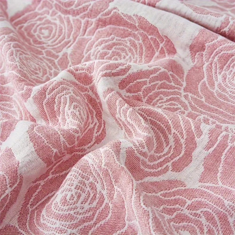 LoungeYard | Lure Whisper Rose Cotton Blanket — product view 2