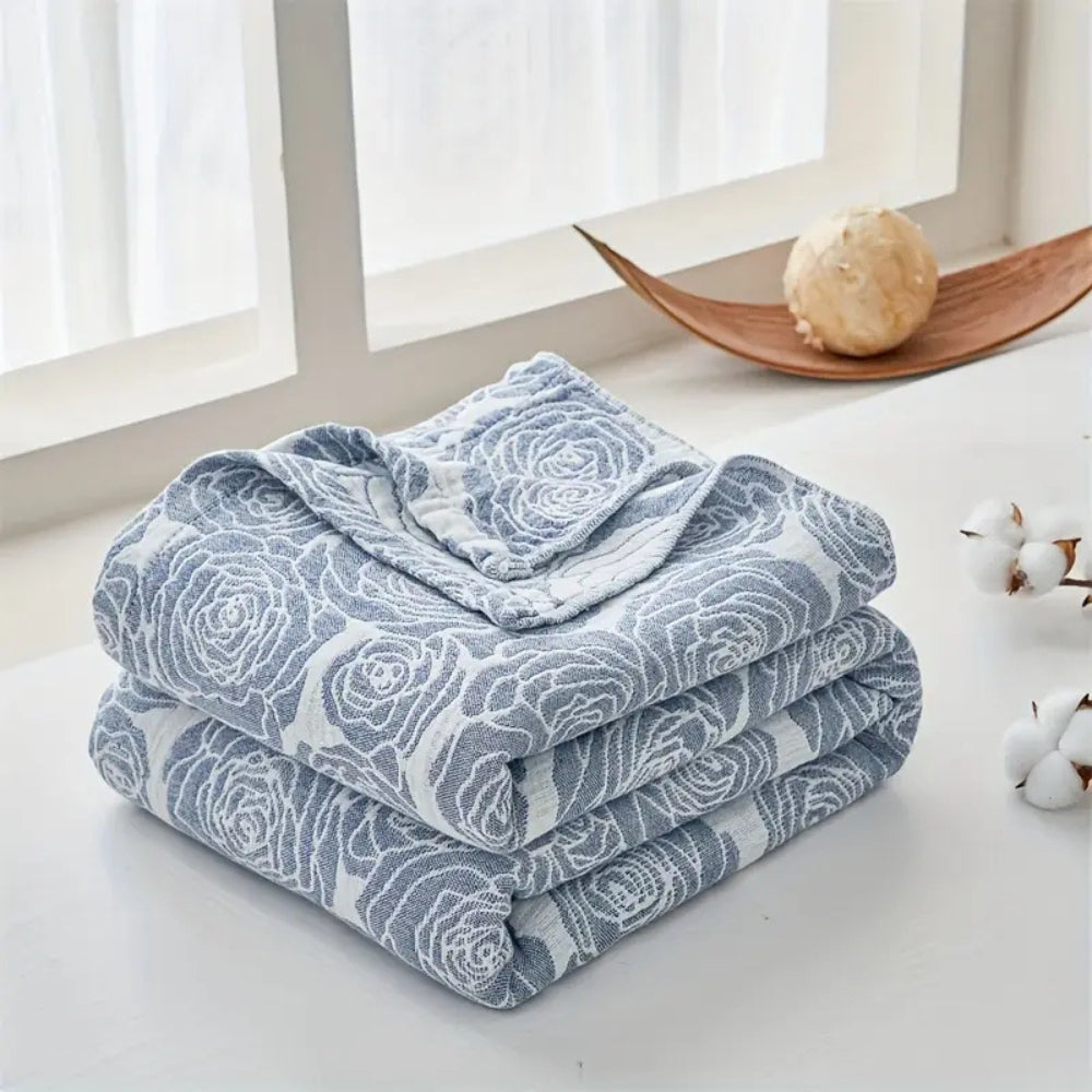 LoungeYard | Lure Whisper Rose Cotton Blanket — product view 5