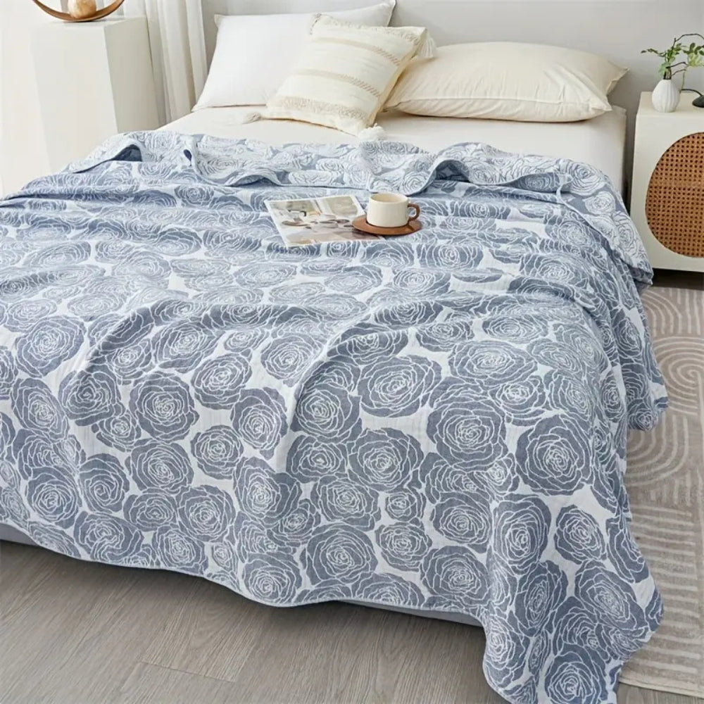 LoungeYard | Lure Whisper Rose Cotton Blanket — product view 4