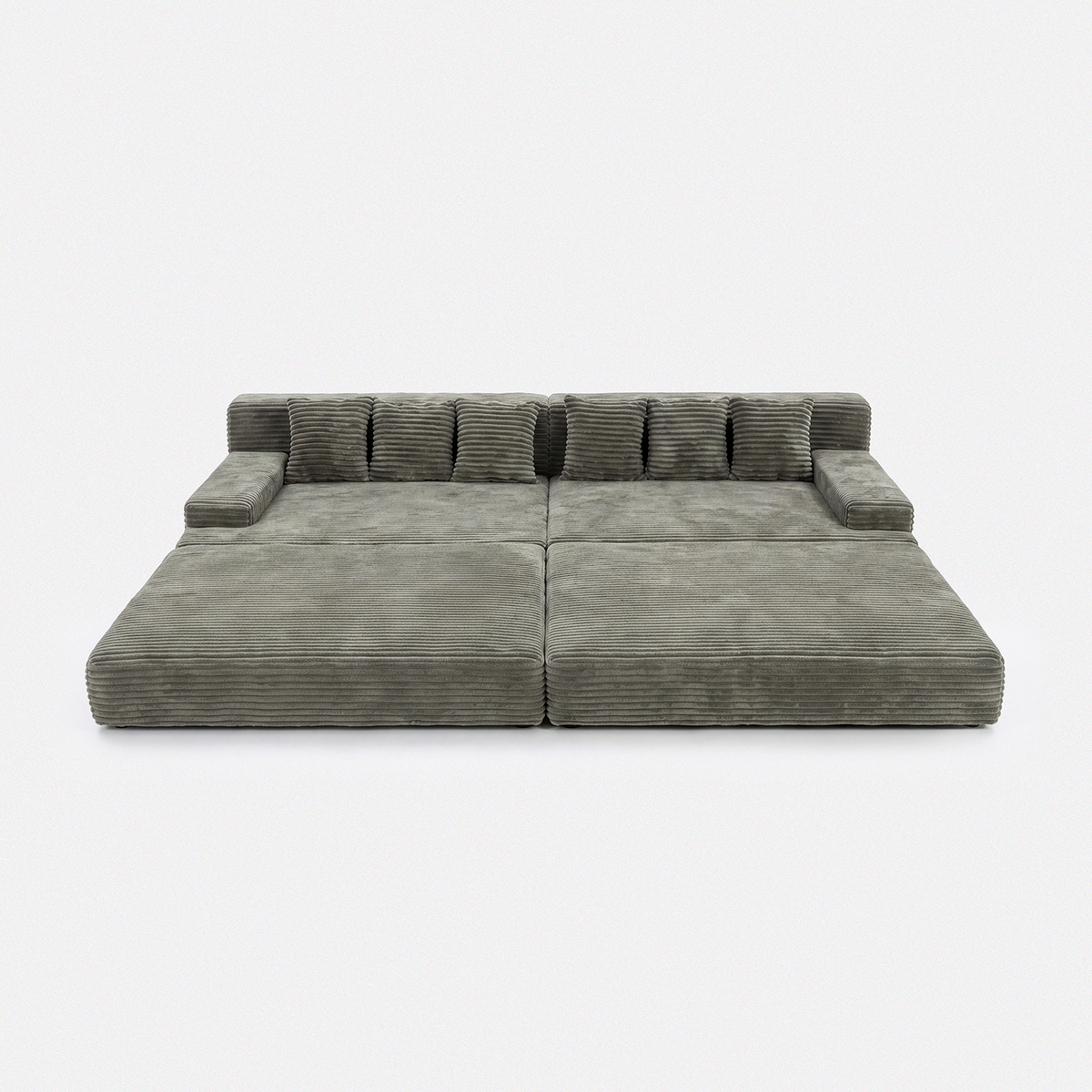 Lune Corduroy Horizon Sectional Sofa — product view 3