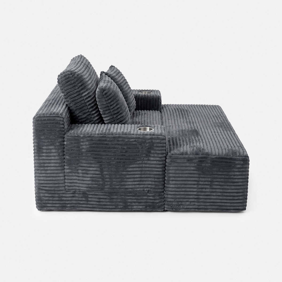 Lune Corduroy Compact Chaise Lounge — product view 3
