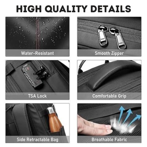 LoungeYard | Vacuum Compression Backpack – Designed to Pair with Your Gear-Tech Vacuum Sealer | Travel Smart & Pack Light — product view 4
