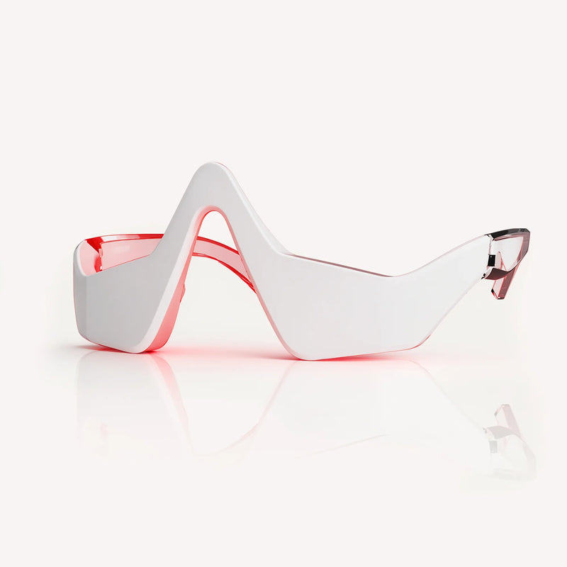Red Light Therapy Eye Massager Glasses - EMS Microcurrent Under-Eye Device, 10-Minute Timer