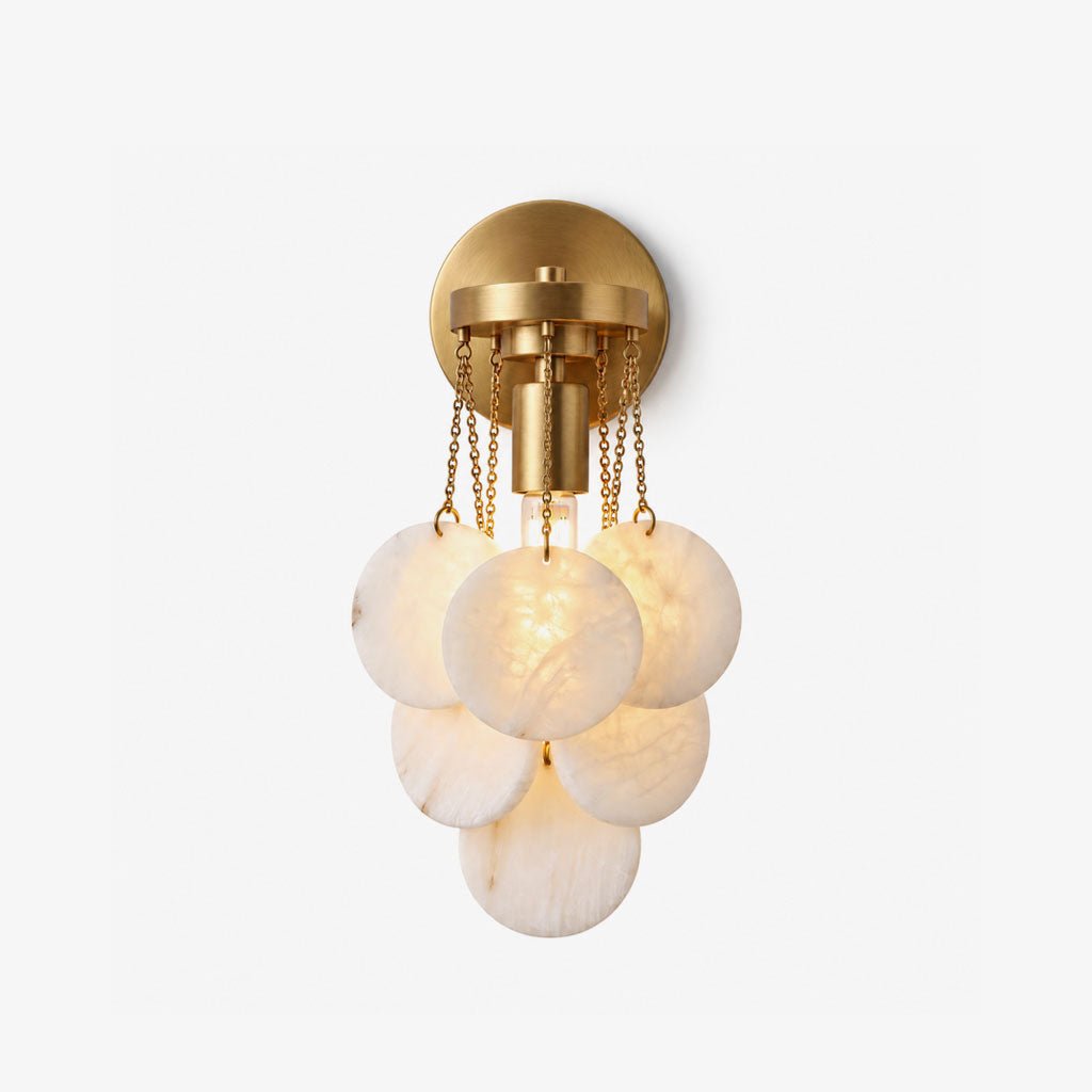 Magnolia Alabaster Disc Sconce — product view 1