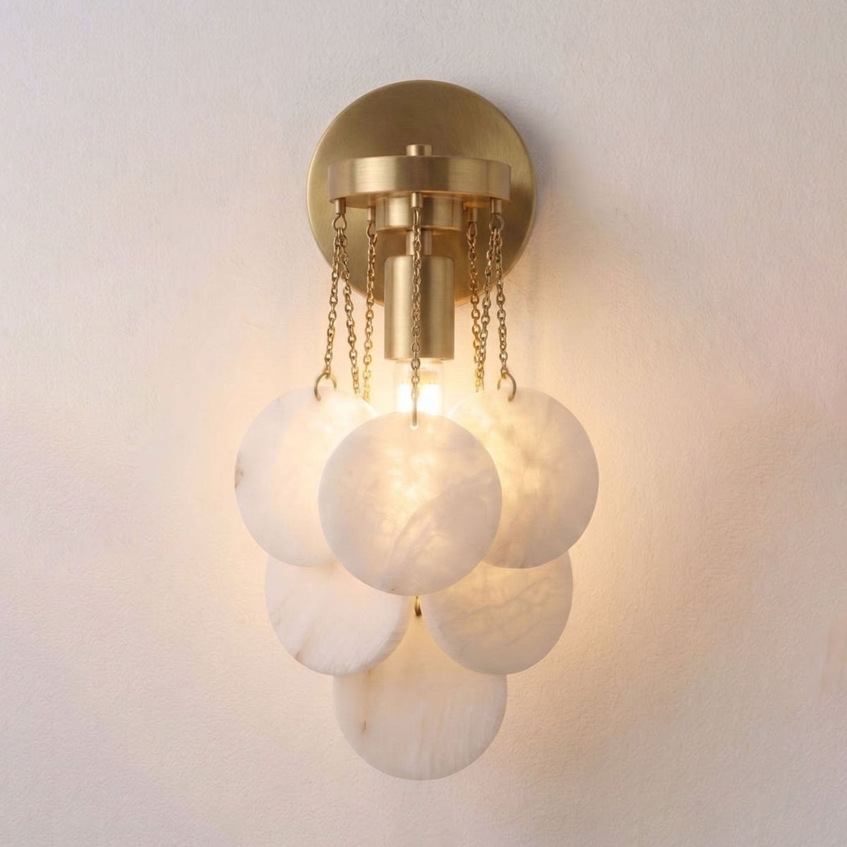 Magnolia Alabaster Disc Sconce — product view 5