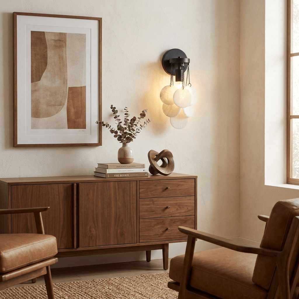 Magnolia Alabaster Disc Sconce — product view 4