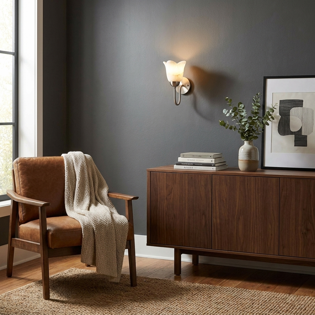 Magnolia Alabaster Wall Sconce — product view 6