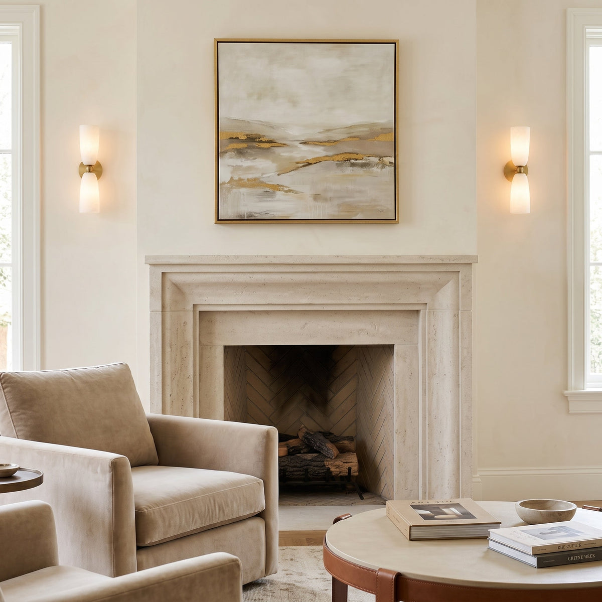 Manor Alabaster Wall Sconce — product view 3