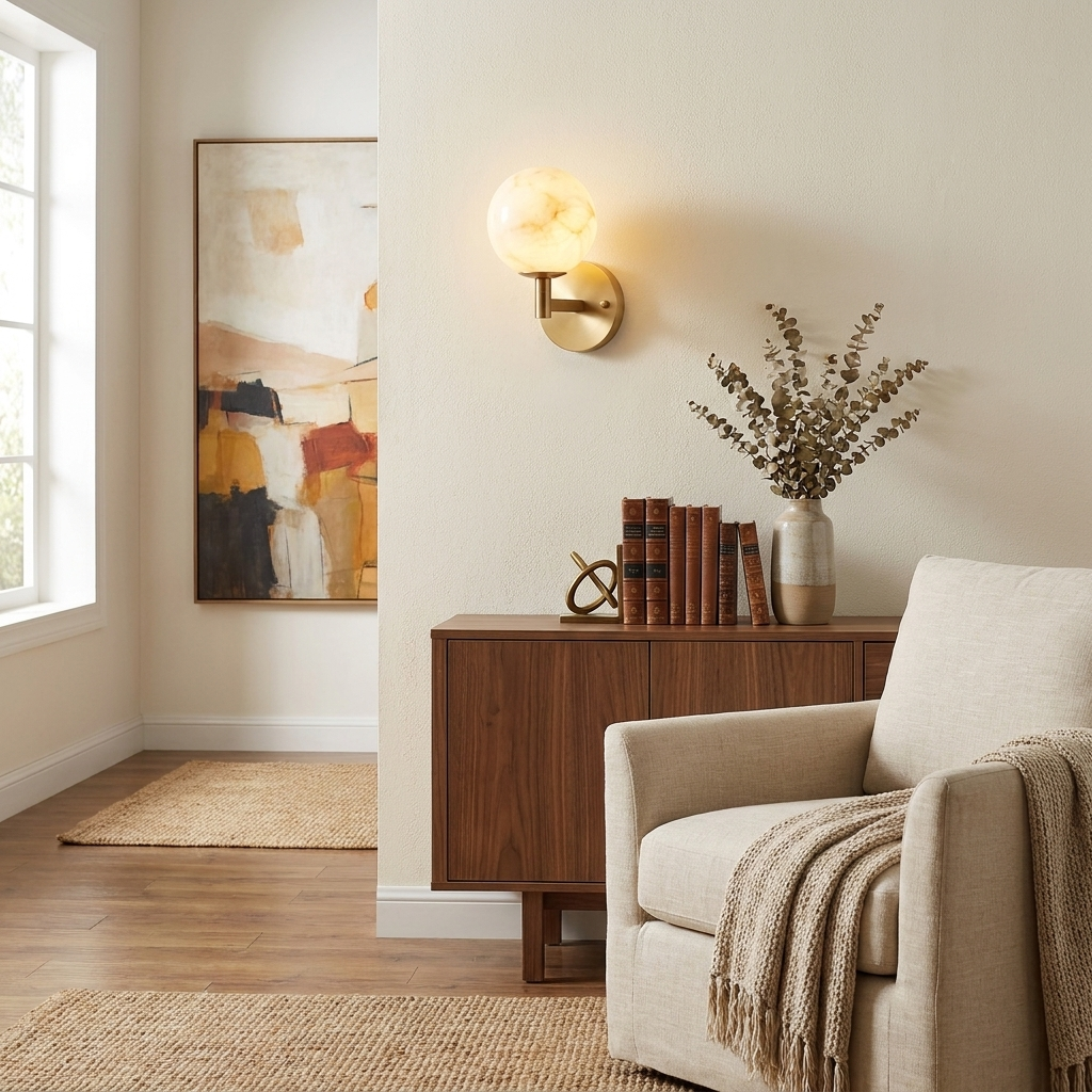 Marbella Alabaster Wall Sconce — product view 2