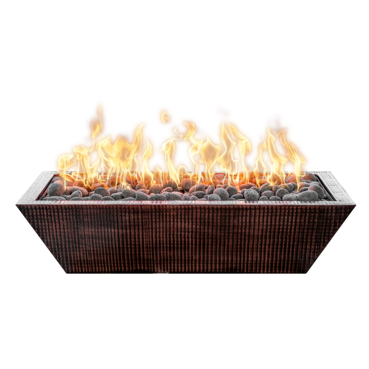 The Outdoor Plus - Maya Linear Fire Bowl - Hammered Copper