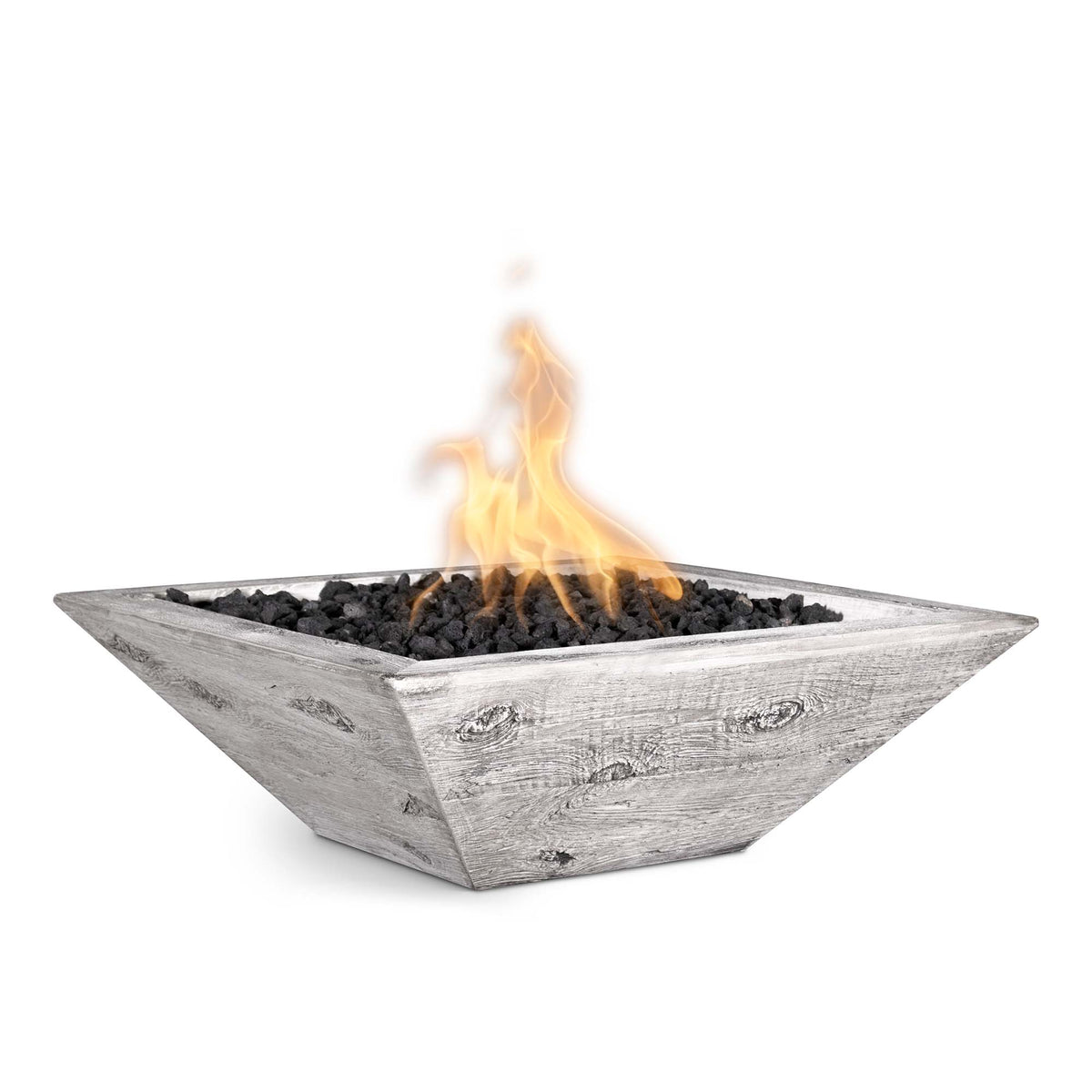 The Outdoor Plus - Maya Fire Bowl - Wood Grain Concrete