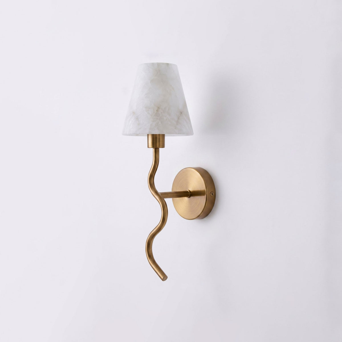 Meander Alabaster Cone Sconce — product view 4