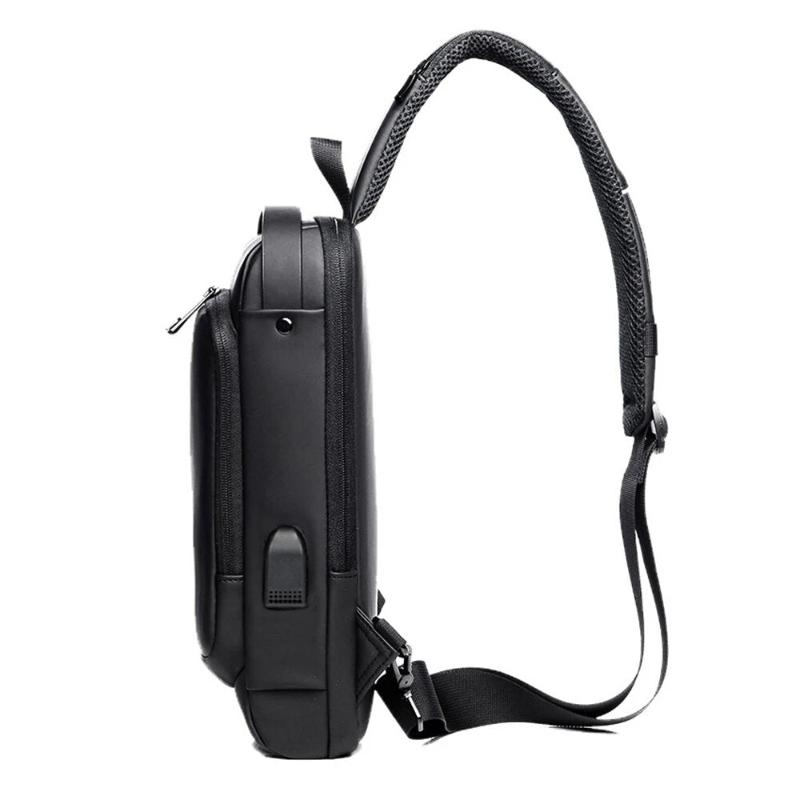 LoungeYard | Men’s Bag with USB Charger – Anti-Theft Crossbody Chest Bag — product view 2