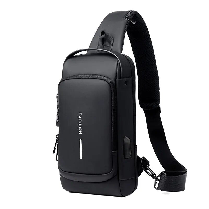 LoungeYard | Men’s Bag with USB Charger – Anti-Theft Crossbody Chest Bag — product view 1
