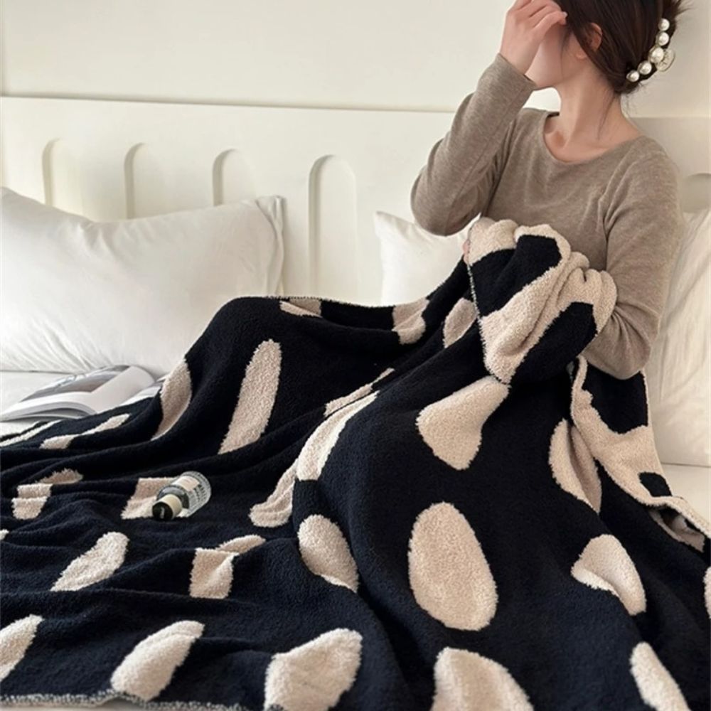 LoungeYard | Modern Polka Dot Fleece Blanket — product view 1