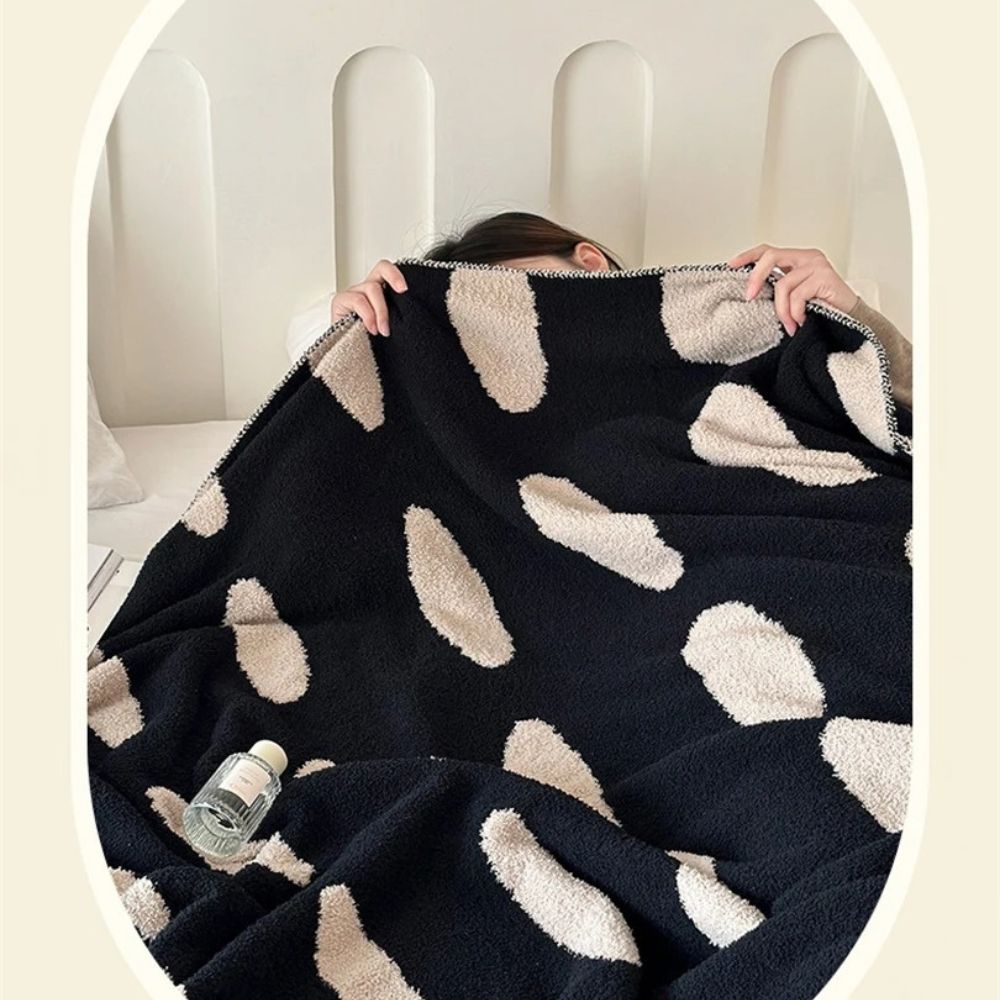 LoungeYard | Modern Polka Dot Fleece Blanket — product view 4