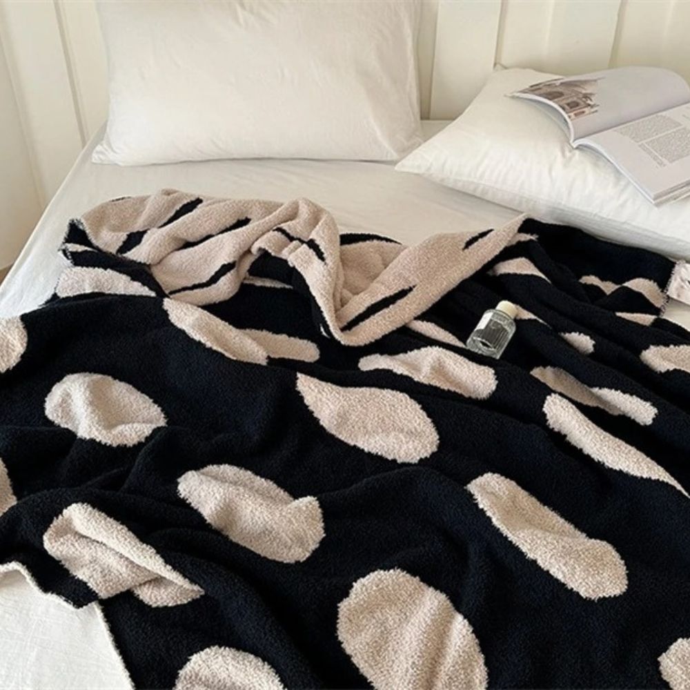 LoungeYard | Modern Polka Dot Fleece Blanket — product view 2