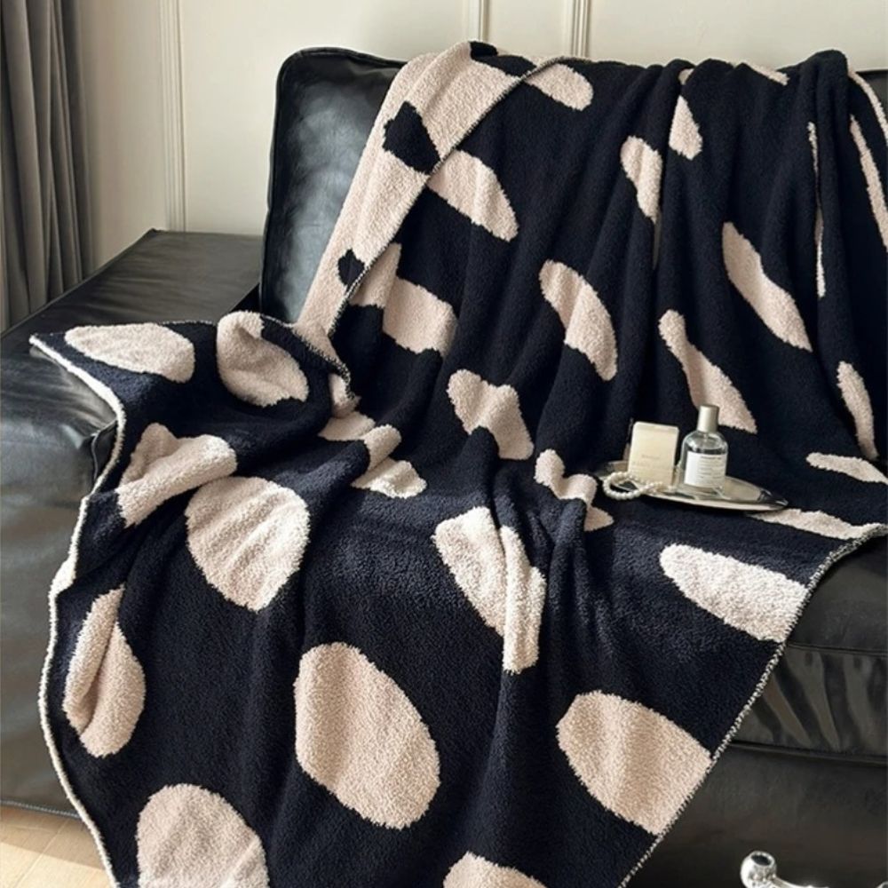 LoungeYard | Modern Polka Dot Fleece Blanket — product view 3